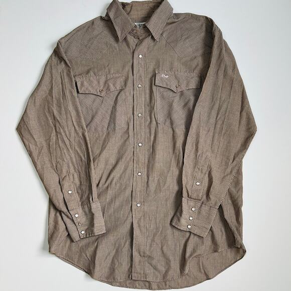 Vintage Silver Spur Western Shirt Cowboy Pearl Snap Striped Rodeo Shirt 16.5-34 - Picture 1 of 9